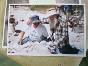 Joe Taylor working on Jurassic fossils during a Colorado dig in the late 90's