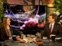 Sara Bruegel and David Rives C21C set laugh